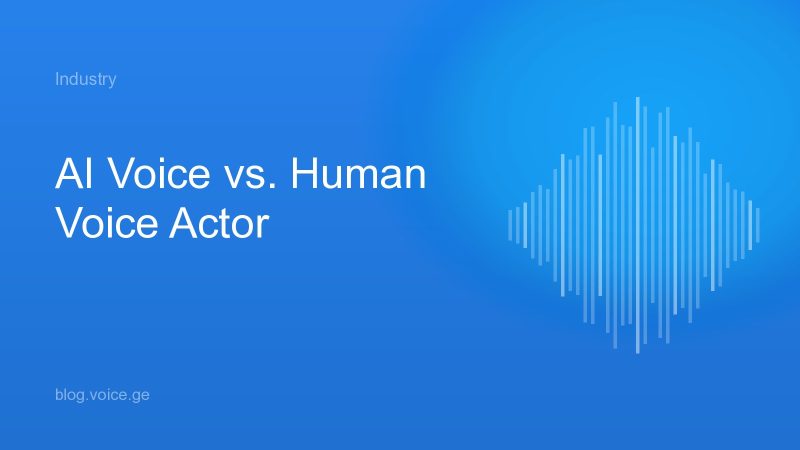 AI Voice vs. Human Voice Actor
