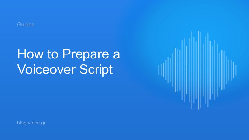 How to Prepare a Voiceover Script
