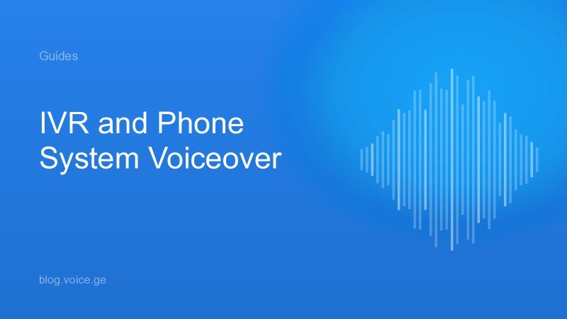 IVR and Phone System Voiceover