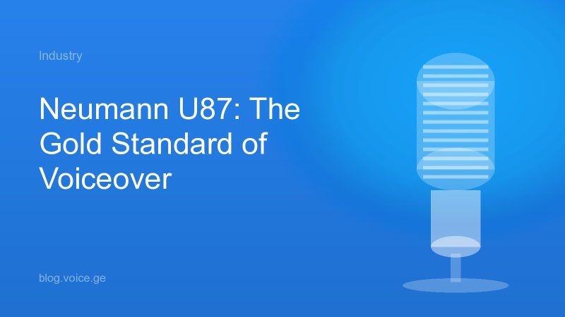 Neumann U87: The Gold Standard of Voiceover