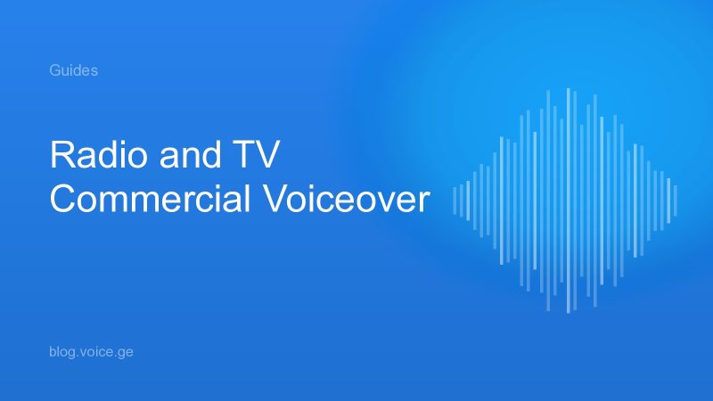 Radio and TV Commercial Voiceover